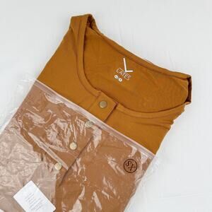 Lates by Kate Always Dress Nightgown Autumn Orange Buttery Soft Pockets XS/S